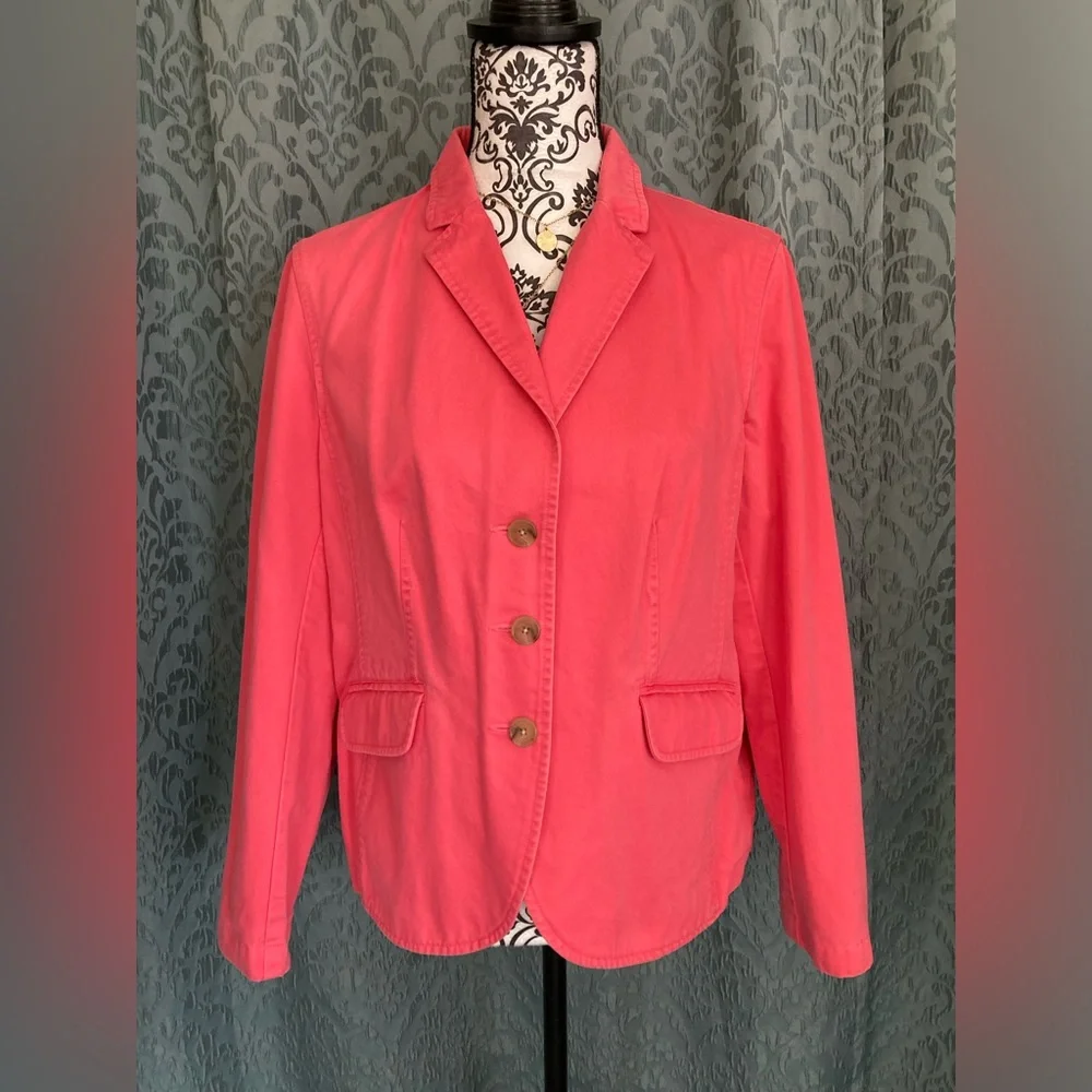 LANDS’ END | Women’s Chino Jacket Button Down Blazer - Picture 2 of 6